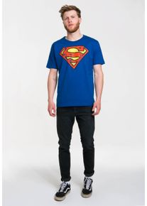 logoshirt Herren T-Shirt "Superman", blau, casual, Gr. XXL, bedruckt, 100% Baumwolle, Shirts, mit coolem Frontprint