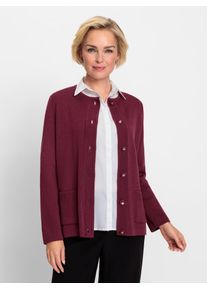 CLASSIC Damen Strickjacke, rot, Gr. 40, unifarben, 50% Polyacryl, 50% Schurwolle, Strickjacken