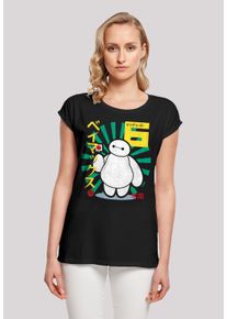 F4NT4STIC Damen T-Shirt "Big Hero 6 Baymax Lollypop", schwarz, casual, Gr. XL, Obermaterial: 100% Baumwolle, Shirts, Premium Qualität