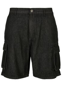 Urban Classics Herren Cargoshorts "Urban Classics Herren Organic Denim Cargo Shorts", schwarz, Gr. 31, unifarben, 100% Baumwolle, Hosen