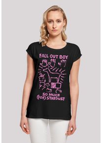 F4NT4STIC Damen T-Shirt "Fall Out Boy Pink Dog So Much Stardust", schwarz, casual, Gr. XXL, Obermaterial: 100% Baumwolle, Shirts, Premium Qualität