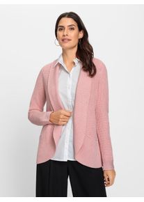Inspirationen Damen Strickjacke, rosa, Gr. 38, unifarben, 50% Baumwolle, 50% Polyacryl, Strickjacken