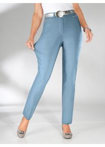 Stehmann Damen Stretch-Hose, blau, Gr. 19, unifarben, 72% Viskose, 25% Polyamid, 3% Elasthan, Hosen