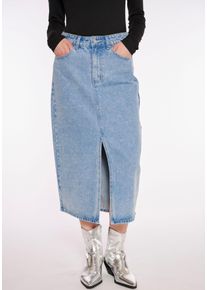 Haily's HAILY’S Damen Jeansrock "MD C ST De44ni", blau, feminin, Gr. L, unifarben, Web, Denim/Jeans, Obermaterial: 100% Baumwolle, Röcke