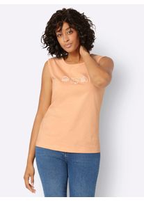 Casual Looks Damen Shirttop, rot, Gr. 36, unifarben, gemustert, 100% Baumwolle, Tops