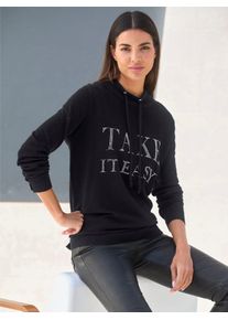 Heine Damen Strickpullover "Pullover", schwarz, Gr. 44, unifarben, 45% Viskose, 27% Baumwolle, 25% Polyamid, 3% Kaschmir, Pullover