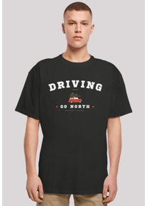 F4NT4STIC Herren T-Shirt "Driving Home Weihnachten", schwarz, casual, Gr. 4XL, Obermaterial: 100% Baumwolle, Shirts, Weihnachten, Geschenk, Logo