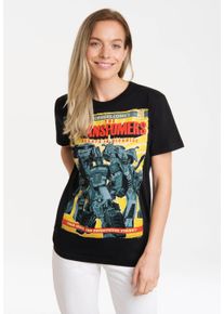 logoshirt Damen T-Shirt "Transformers - Robots", schwarz, casual, Gr. M, bedruckt, 100% Baumwolle, Shirts, mit lizenziertem Print
