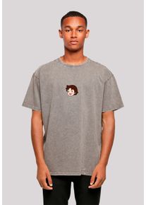 F4NT4STIC Herren T-Shirt "Heidi Logo Heroes of Childhood", grau, casual, Gr. S, Obermaterial: 100% Baumwolle, Shirts, Nostalgie, Retro Print,