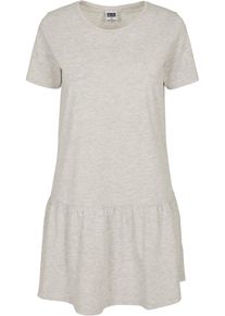 Urban Classics Damen Shirtkleid "Urban Classics Damen Ladies Valance Tee Dress", grau, klassisch, Gr. XS, unifarben, 100% Baumwolle, Kleider