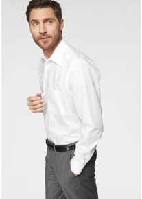 OLYMP Herren Businesshemd "Luxor comfort fit", weiß, klassisch, Gr. 43, unifarben, Web, Obermaterial: 100% Baumwolle, Hemden, Mit Brusttasche,