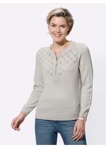 Classic Basics Damen Strickpullover "Pullover", grau, Gr. 40, meliert, 100% Polyacryl, Pullover