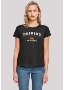 F4NT4STIC Damen T-Shirt "Driving Home Weihnachten", schwarz, casual, Gr. XS, Obermaterial: 100% Baumwolle, Shirts, Weihnachten, Geschenk, Logo