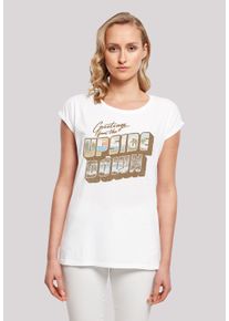 F4NT4STIC Damen T-Shirt "Stranger Things Greetings From Upside Down", weiß, casual, Gr. 5XL, Obermaterial: 100% Baumwolle, Shirts, Premium Qualität