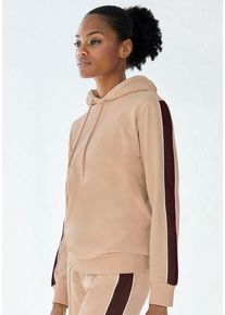 s.Oliver Hoodie beige Gr. 44/46 für Damen. Rundhals und Kordel, Kordelzug. Lässig Geschnitten. Nachhaltig.