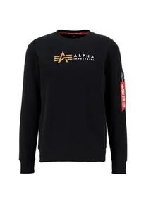 Sweater Alpha Industries "Alpha Industries Men - Sweatshirts Alpha Label Sweater" Gr. M, schwarz Herren Sweatshirts