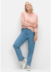 Große Größen Gerade Jeans in 5-Pocket-Form Gr. 52 blau von sheego für Damen