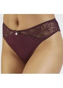 Tanga Nuance "Vivianna" Gr. 32/34, lila (aubergine) Damen Unterhosen mit feinen Spitzen-Details