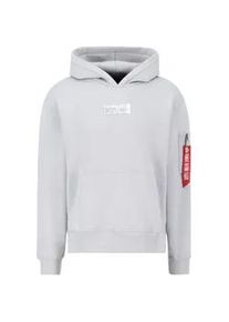 Hoodie Alpha Industries "Alpha Industries Men - Hoodies Metal Plate Hoodie" Gr. XL, grau (pastel grau) Herren Sweatshirts