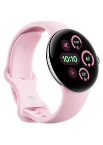 Smartwatch Google "Pixel Watch 3 41mm LTE" Smartwatches Gr. 4G (LTE)-3G (UMTS), rosa (rose quartz / polished silver)