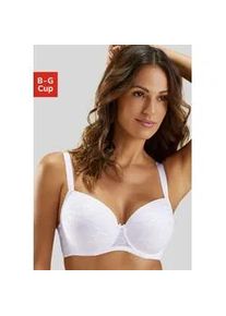 Schalen-BH Lascana "Chiara" Gr. 80, Cup E, weiß Damen BHs mit graphischem Netz-Muster, Dessous