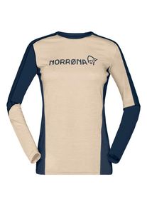 Norröna Norrøna Falketind Equaliser Merino Round Neck Merinoshirt Women (Größe XL |beige)