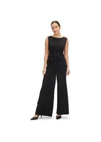 Overall Vera Mont "Vera Mont Jumpsuit mit weitem Bein" Gr. 46, Normalgrößen, schwarz Damen Overalls Bunddetail