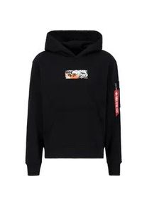 Hoodie Alpha Industries "Alpha Industries Men - Hoodies Camo Panel Hoodie" Gr. XL, schwarz Herren Sweatshirts