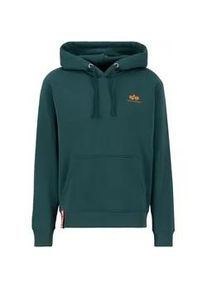 Hoodie Alpha Industries "Alpha Industries Men - Hoodies Basic Small Logo" Gr. M, grün (force grün) Herren Sweatshirts