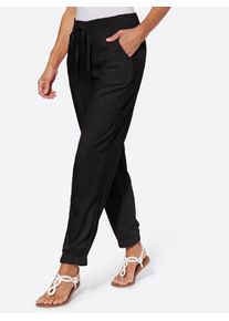 Classic Basics Damen Schlupfhose, schwarz, Gr. 48, unifarben, 100% Viskose, Hosen