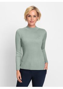 CLASSIC Damen Strickpullover "Pullover", grün, Gr. 38, unifarben, 65% Viskose, 35% Baumwolle, Pullover