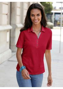 Casual Looks Damen Poloshirt "Poloshirt", rot, Gr. 38, unifarben, 50% Baumwolle, 50% Modal, Shirts