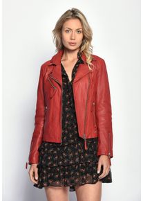 Maze Damen Lederjacke "Amur", rot, Gr. XS, Obermaterial: 100% Lammleder / Innenfutter: 100% Baumwolle / Ärmelfutter: 100% Polyester, Jacken