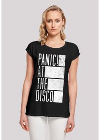 F4NT4STIC Damen T-Shirt "Panic At The Disco Block Text", schwarz, casual, Gr. XXXL, Obermaterial: 100% Baumwolle, Shirts, Premium Qualität