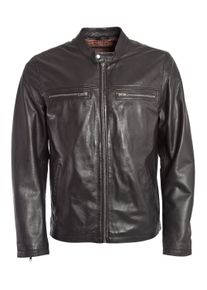 JCC Herren Lederjacke "31024031", schwarz, Gr. 48, Obermaterial: 100% Lammleder / Innenfutter: 100% Baumwolle / Ärmelfutter: 100% Polyester, Jacken