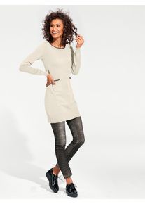 Heine Damen Longpullover "Longpullover", beige, Gr. 34, unifarben, 100% Baumwolle, Pullover