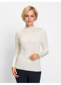 CLASSIC Damen Strickpullover "Pullover", beige, Gr. 40, unifarben, 65% Viskose, 35% Baumwolle, Pullover