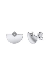 Vivance Damen Paar Ohrstecker "925-Sterling Silber rhodiniert Zirkonia", ONE-SIZE, Silber 925 (Sterlingsilber), weiß, Silber 925 (Sterlingsilber),