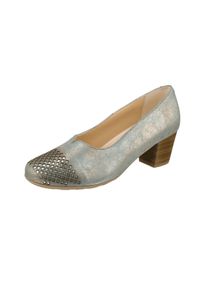 Damen Pumps "Tina", Lei by tessamino, Gr. 35, grau, Leder, elegant, Schuhe, mit attraktiven Lochungen