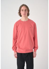 Cleptomanicx Herren Sweatshirt "Ligull", rot, casual, Gr. L, meliert, 100% Baumwolle, Sweatshirts, mit kleiner Möwen-Stickerei