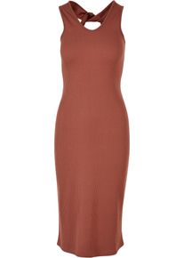 Urban Classics Damen Shirtkleid "Urban Classics Damen Ladies Midi Sleeveless Rib Dress", orange, klassisch, Gr. 4XL, unifarben, 75% Polyester, 20%
