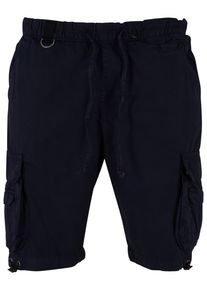 Urban Classics Herren Stoffhose "Urban Classics Herren Double Pocket Cargo Shorts", blau, Gr. S, unifarben, 100% Baumwolle, Hosen