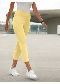 Inspirationen Damen 7/8-Jeans, gelb, Gr. 19, unifarben, 56% Baumwolle, 31% Modal, 10% Polyester, 3% Elasthan, Jeans