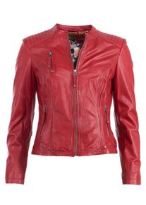 JCC Damen Bikerjacke "12530", rot, Gr. 36, Obermaterial 100% Leder, Lamm / Futter: 100% Polyester, Jacken