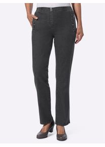 Classic Basics Damen Bequeme Jeans, schwarz, Gr. 20, unifarben, 81% Baumwolle, 17% Polyester, 2% Elasthan, Jeans
