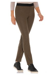 Stehmann Damen Schlupfhose, braun, Gr. 19, gemustert, Hahnentrittmuster, unifarben, mehrfarbig, 84% Polyester, 12% Viskose, 4% Elasthan, Hosen