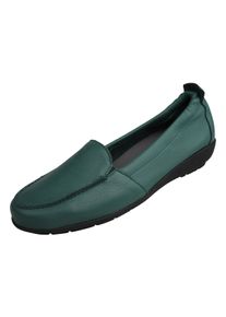 Natural Feet Damen Mokassin "Marie", Gr. 35, grün, Leder, feminin, Schuhe, aus weichem Hirschleder