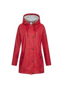 DEPROC Active Damen Regenjacke "Friesennerz ANKERGLUT HVN", rot, casual, Gr. 44, Obermaterial: 100% Polyurethan; Futter: 100% Polyester, Jacken, auch