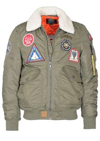 Top Gun Herren Bomberjacke "TG23003", grün, Gr. L, Obermaterial: 100% Polyamid / Futter, Wattierung, Strick, Kunstfell: 100% Polyester, Jacken