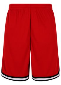 Urban Classics Herren Stoffhose "Urban Classics Herren Stripes Mesh Shorts", rot, Gr. XXL, gestreift, 100% Polyester, Hosen